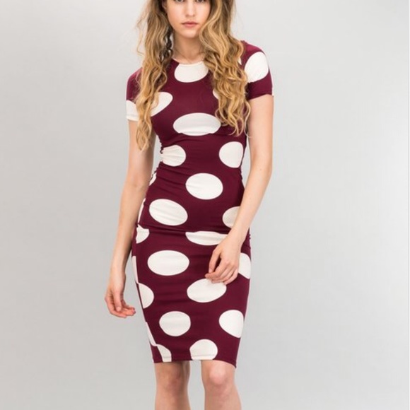 4 colors POLKA BODY CON - DRESS - Picture 6 of 7